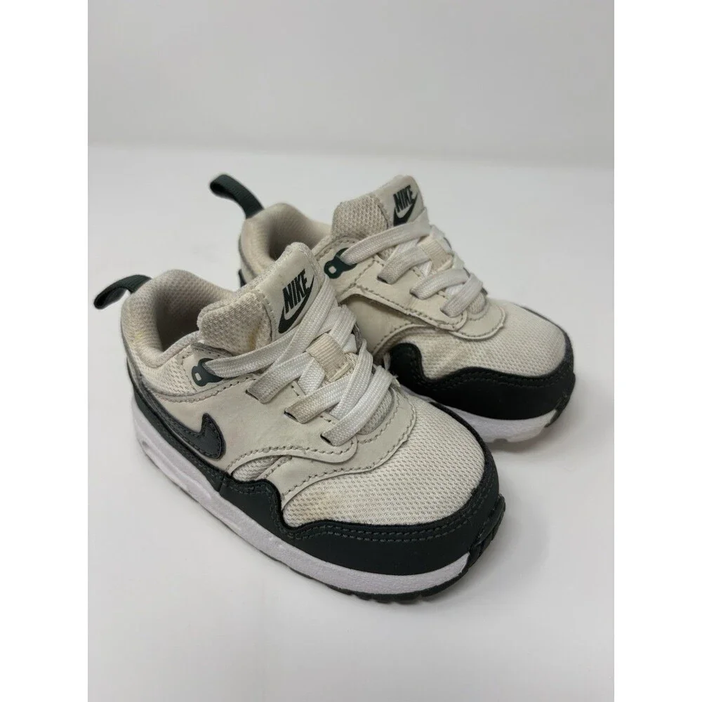Nike Air Max 1 EasyOn Toddler Size 6C DZ3309-108 White Stadium Green